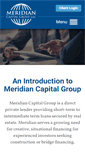 Mobile Screenshot of meridiancapitalgrp.com